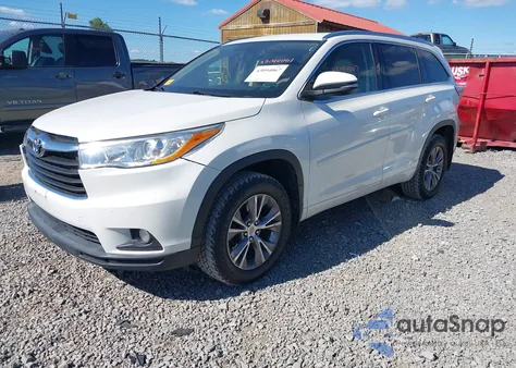 2014 Toyota Highlander Xle V6 from USA, damaged, VIN 5TDJKRFH6ES011914